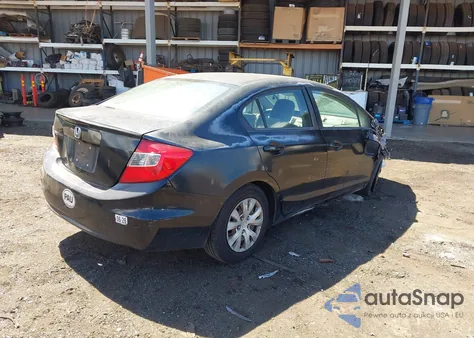 2012 Honda Civic Lx z USA, uszkodzony, nr VIN 2HGFB2F56CH602339